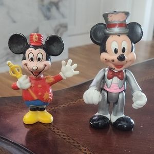 2 Vintage Mickey Mouse Figures